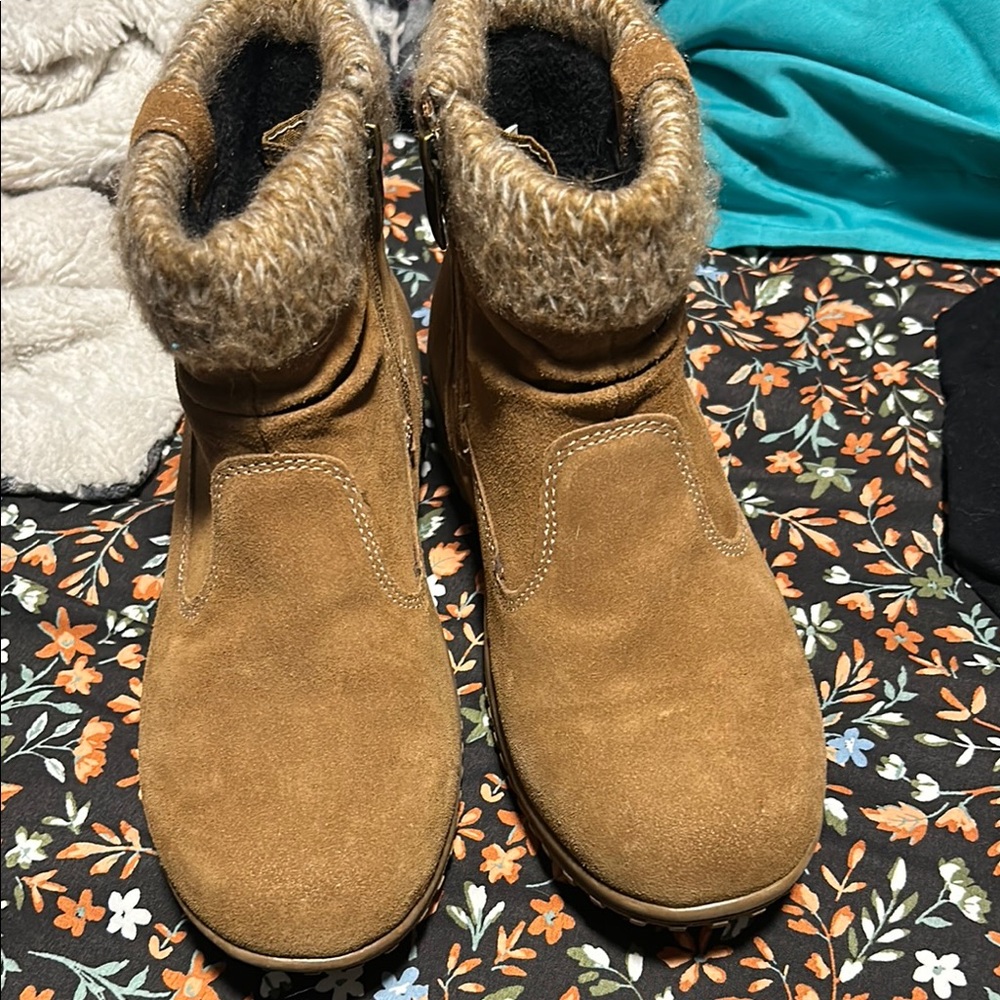 Cozy Tan Suede Ankle Boots